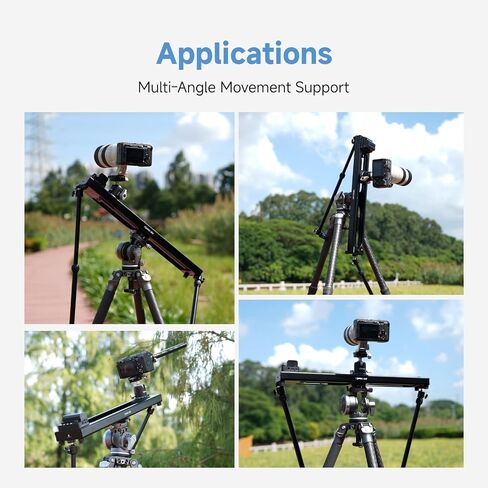 Toprig Accsoon Camera Slider Support Arm (2 Pack) with C Clamps&Extendable Arms, Tripod stabilizer Support Rods, Aluminum Alloy Tripod Stability Arm for Motorized Camera Slider Stable Shooting-30inch in Kuwait