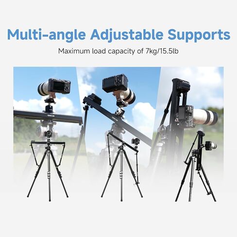 Toprig Accsoon Camera Slider Support Arm (2 Pack) with C Clamps&Extendable Arms, Tripod stabilizer Support Rods, Aluminum Alloy Tripod Stability Arm for Motorized Camera Slider Stable Shooting-30inch in Kuwait