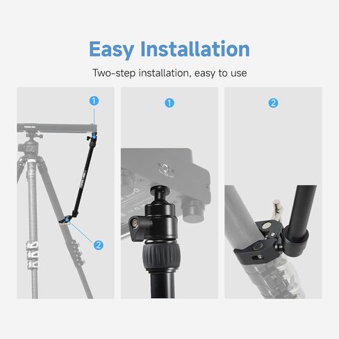 Toprig Accsoon Camera Slider Support Arm (2 Pack) with C Clamps&Extendable Arms, Tripod stabilizer Support Rods, Aluminum Alloy Tripod Stability Arm for Motorized Camera Slider Stable Shooting-30inch in Kuwait