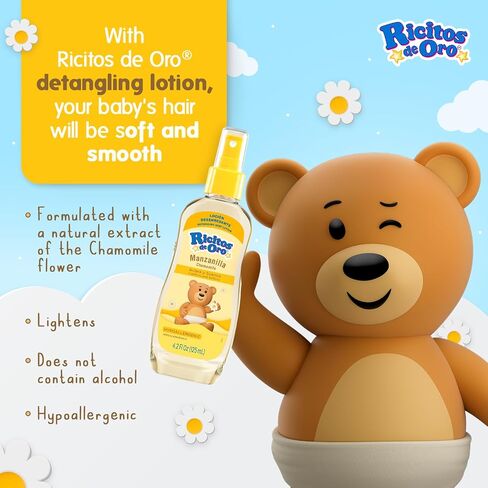 Ricitos de Oro Honey and Argan Baby Body Lotion That Helps Smooth Baby Skin -Hypoallergenic with Honey Bee Extract Delicious Scent, 2-Pack of 12.8 FL Oz Each, 2 Bottles. in Kuwait
