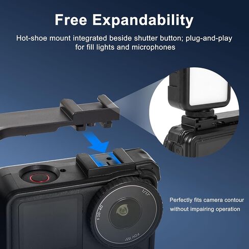 FitStill Protective Case for DJI Osmo Action 6, Multi-Functional Extended Lightweight Protective Cage, Direct Charging Street Photography Handle Component, Action6 Accessory Kit in Kuwait