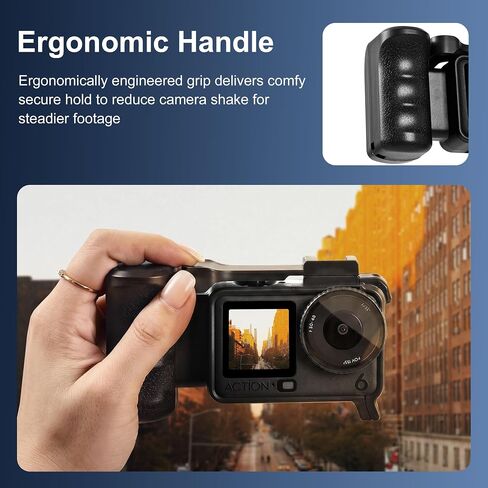 FitStill Protective Case for DJI Osmo Action 6, Multi-Functional Extended Lightweight Protective Cage, Direct Charging Street Photography Handle Component, Action6 Accessory Kit in Kuwait