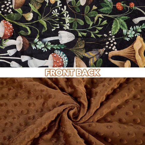 Mushroom Baby Blanket for Boys Girls Soft Fleece Minky Blanket with Dotted Backing Double Layer Newborn Toddler Blankie for Nursery Stroller Crib Gift to Son Nephew Grandson 26.5 * 40 in in Kuwait