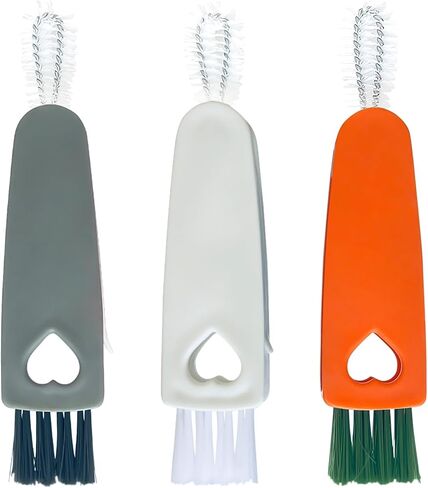 3 in 1 Cup Lid Cleaning Brush, Multifunctional Crevice Cleaner for Bottle Gaps and Tight Spaces in Kuwait