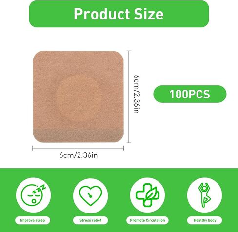 Belly Button Castor Oil Patch, 100 Pcs Disposable Belly Button Patches Organic Cotton Self-Adhesive Pads Cover for Castor Oil, Portable Breathable Anti Leakage Anti-Slip No Wash in Kuwait
