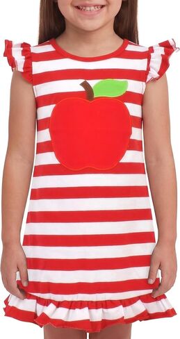 Unique Baby Back to School Outfits for Girls First Day of School Apple Dress Clothes in Saudi Arabia