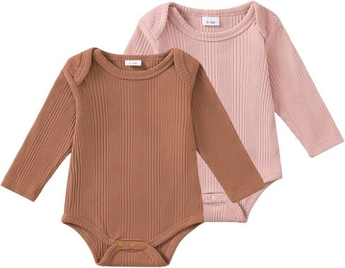 Renotemy Baby Girl Clothes Preemie Newborn Romper 2 Pieces Long Sleeve Bodysuit Set Infant Fall Winter Outfit Gifts in Kuwait