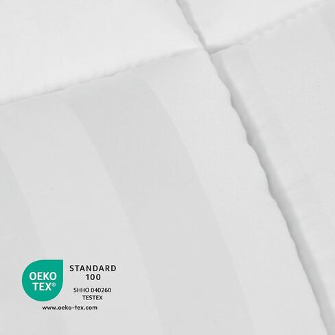 zzlamb Bamboo Toddler Comforter,Lightweight All Season Down Alternative Baby Quilt,Soft Kids Blanket Duvet Insert for Cribs,Breathable 100% Bamboo Fibers Shell Machine Washable,39x47in White Strip in Kuwait