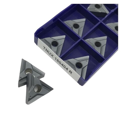 High Toughness Turning Blade Machine Accessories 10PCS TNUX160404R TNUX160408R LT10 Hard Alloy External Turning Tool Metal Lathe Cutting Tools(TNUX160408R LT10) in Kuwait