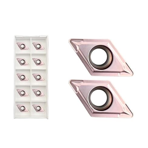Indexable Lathe Carbide Insert 10PCS DCMT070204 DCMT11T304 DCMT11T308 Hard Alloy Turning Tools for Stainless Steel Lathe Cutter(DCMT070204) in Kuwait