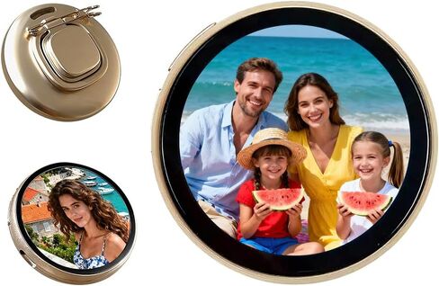 AI Battery Power Digital Photo Frame Electronic LED Screen Customizable Touchscreen 1.9'' HD IPS, Share Photos and Videos 6 Hours,1GB,Wedding Ideal Christmas for Loved Ones in Kuwait