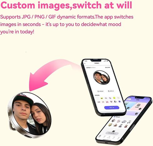 AI Battery Power Digital Photo Frame Electronic LED Screen Customizable Touchscreen 1.9'' HD IPS, Share Photos and Videos 6 Hours,1GB,Wedding Ideal Christmas for Loved Ones in Kuwait