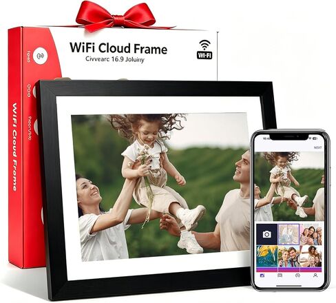 Digital Picture Frame, 10.1" WiFi IPS Touch Screen, Digital Photo Frame Gift,32GB Memory,Share Every Moment,Easy to Use,HD Display,WiFi Photo Sharing in Kuwait