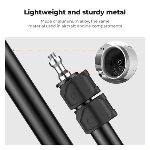 K&F CONCEPT 2-Pack Camera Desk Mount 16"-37" w/ 360° Ball Head & Phone Clip | Tabletop C-Clamp Adjustable Light Stand for DSLR, Ring Light, Webcam, Live Streaming, Online Teaching TD01 in Kuwait