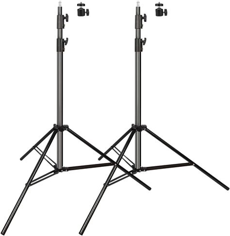 Aluminum Alloy Light Stand 9.5 Feet/2.8m Adjustable Spring Cushioned Photography Tripod for Photo Studio Speedlight Flashes, Ring Light, Photographic Equipments Thickening Flash Stand, 2 Pack in Kuwait