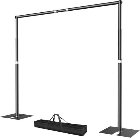 emart emart backdrop Stand for for for for for for for for for for boys ، 10x10 ft pipe and drep قابلة للتعديل قابلة للتعديل مع قاعدة مسطحة ، وإطار خلفية الصورة القوي DIY لستارة الزهور in Kuwait