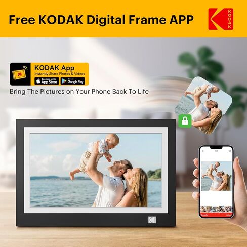 KODAK WiFi Digital Picture Frame, 11.6 Inch 1366 * 768 HD IPS Touchscreen Digital Photo Frame with 32GB Storage, Easy Setup to Share Photos or Videos, The Best Gift for Family and Friends in Kuwait
