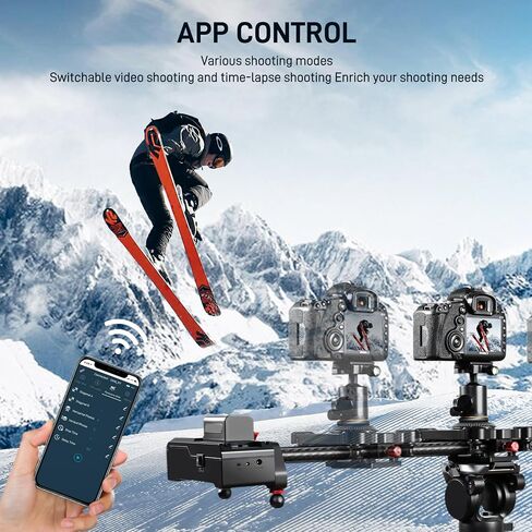 GVM Motorized Camera Slider, 48''/120CM Carbon Fiber Camera Slider with APP Control, Support Video Mode, Time Lapse Photography, Horizontal, Tracking and 120° Panoramic Shooting in Kuwait
