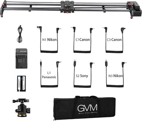 GVM Motorized Camera Slider, 48''/120CM Carbon Fiber Camera Slider with APP Control, Support Video Mode, Time Lapse Photography, Horizontal, Tracking and 120° Panoramic Shooting in Kuwait
