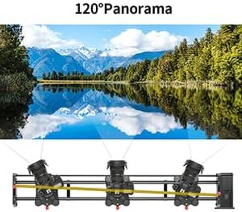 GVM Motorized Camera Slider, 48''/120CM Carbon Fiber Camera Slider with APP Control, Support Video Mode, Time Lapse Photography, Horizontal, Tracking and 120° Panoramic Shooting in Kuwait