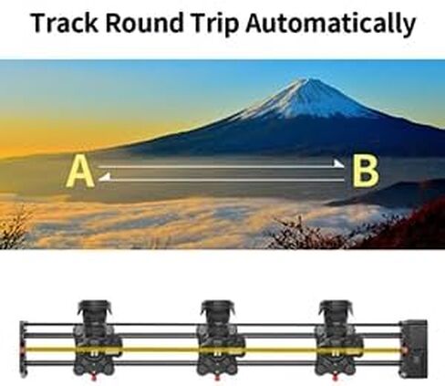 GVM Motorized Camera Slider, 48''/120CM Carbon Fiber Camera Slider with APP Control, Support Video Mode, Time Lapse Photography, Horizontal, Tracking and 120° Panoramic Shooting in Kuwait