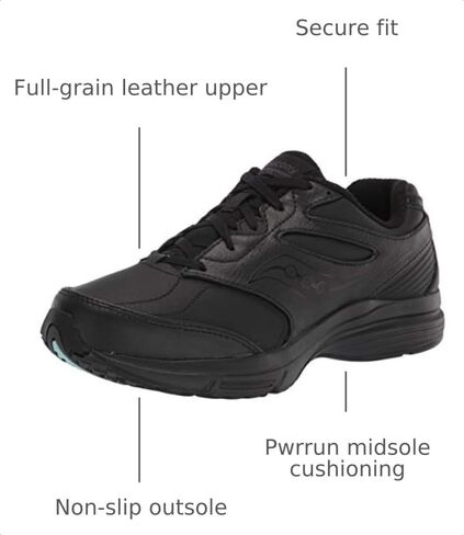 Saucony Women's Integrity WLK 3 Walking Shoes, Black, 10.5 in Kuwait
