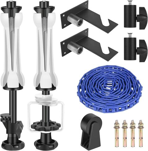 EMART Photography Backdrop Wall Mount Single Roller Support System with 2 x Single Hook, 2 x Expand Bar, 1 x Chain, Manual Photo Background Holder, Ceiling Mounted for Studio Live Streaming | Multifunctional,Smooth-Running Chain,For Photography,Live Strea in Saudi Arabia