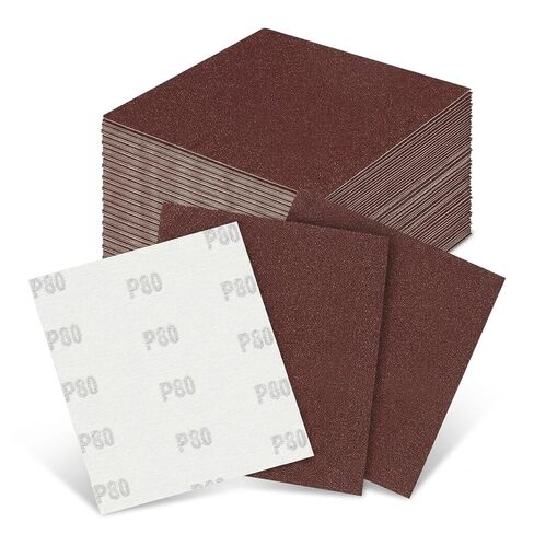 30PCS 1/4 Sheet Sandpaper Hook & Loop, 5.5"x4.5", 60/80/120/180/240 Grit | Aluminum Oxide Abrasive, Sand Wood/Metal/Auto, Fits 1/4 Sheet Palm Sanders in Kuwait