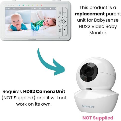 Babysense Parent Unit for HDS2 Video Baby Monitor, Replacement Unit in Kuwait
