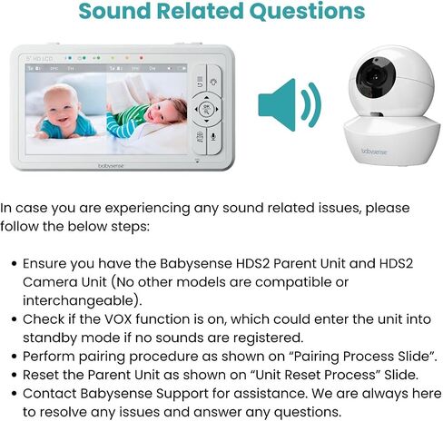 Babysense Parent Unit for HDS2 Video Baby Monitor, Replacement Unit in Kuwait