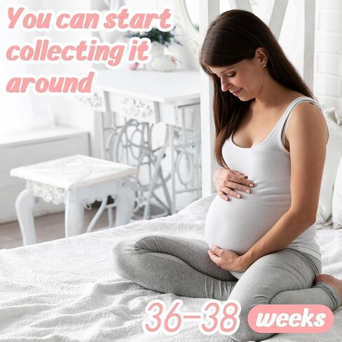 50PCS Colostrum Collector Kit Include 1ml Breastmilk Collector Syringes with Caps 4Pcs Measuring Cups 60 Stickers and Collection Bag Breast Colostrum Collection Gift Set for Breastfeeding in Kuwait
