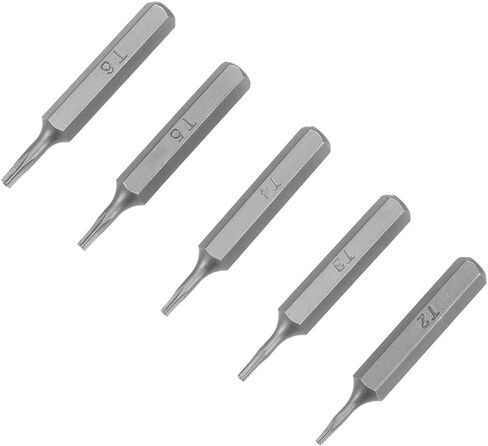 uxcell Torx Bits Set 5pcs 5/32 Inch Hex Shank T2 T3 T4 T5 T6 Screwdriver Bit Set 28mm Length S2 Screw Driver Kit Tools in Kuwait