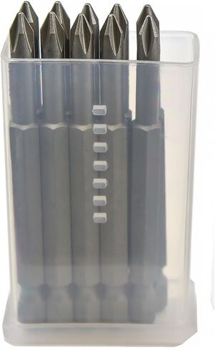 MaxTool 10PCs PH2 x 3 Inches Identical Screwdriver Power Bits Phillip No 2 Tip/Point/Head 1/4" Hex Driver 6150 Alloy Steel; PH2x3P10-6150 in Kuwait