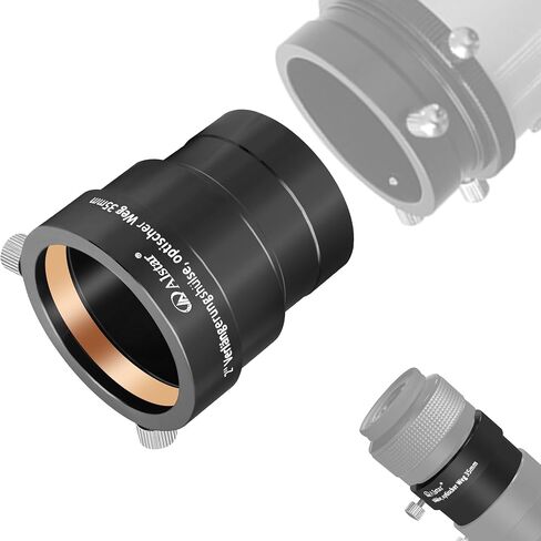 Alstar Telescope Photo Adapter Eyepiece Extension Tube Optical Length 80mm | Brass Ring, Metal Telescope Accessories, Compatible with 2 Inches Eyepiece, for Astronomical Telescopes, 2 Inch filter thread in Kuwait