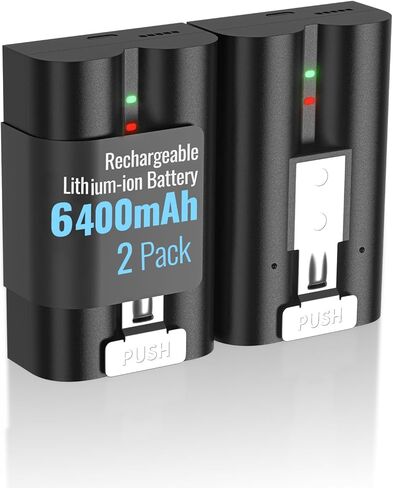 POWEROWL 2-Pack Replacement Battery for Doorbell and Camera - 6400mAh Rechargeable Camera Batteries for Ring-Video Doorbell 2/3/3 Plus/4, Spotlight Cam, Stick Up Cam in Saudi Arabia