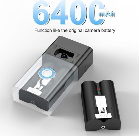 POWEROWL 2-Pack Replacement Battery for Doorbell and Camera - 6400mAh Rechargeable Camera Batteries for Ring-Video Doorbell 2/3/3 Plus/4, Spotlight Cam, Stick Up Cam in Saudi Arabia