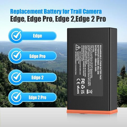 2PCS Power Mag Battery Pack Compatible with Moultrie Edge 5000mAh Cellular Trail Camera Battery for Edge, Edge PRO, Edge 2, Edge 2 PRO Replacement Battery | Batteries Pack for Edge, Edge PRO, Edge 2, Edge 2 PRO Replacement Battery in Saudi Arabia