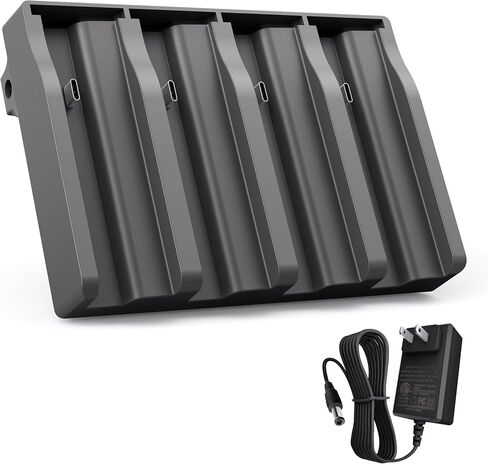 Fulpower 4-Port Charger + Rechargeable Battery for Reveal Trail Cameras | EM6 charger & 4x 6000mAh Batteries Compatible with Reveal Ultra, X Gen 3.0, Pro 3.0, X, X Pro, X Gen 2.0, XB & SK in Kuwait