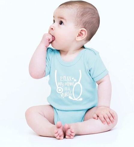 CBTwear Relax My Mom Is a Nurse Funny Baby Bodysuit (6M, LB) in Kuwait