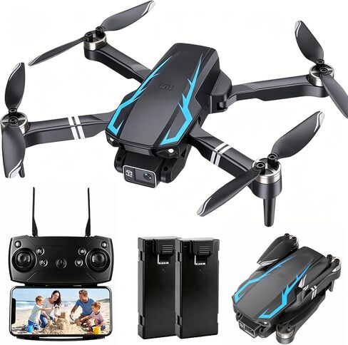 Drones with Camera for Adults 1080P, Beginner Drone with Altitude Hold, One Key Take Off/Landing, 3D Flip, 3 Speed Mode, 2 Batteries 30 Mins Flight Time, Mini 4K Drone with Camera in Kuwait