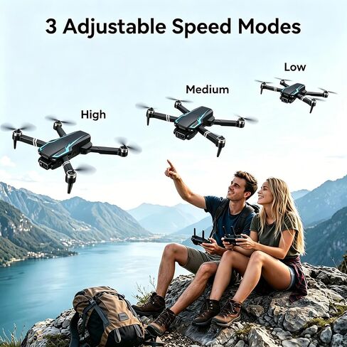 Drones with Camera for Adults 1080P, Beginner Drone with Altitude Hold, One Key Take Off/Landing, 3D Flip, 3 Speed Mode, 2 Batteries 30 Mins Flight Time, Mini 4K Drone with Camera in Kuwait