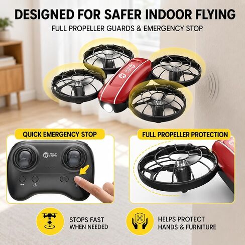Holy Stone HS210FS Mini Drone for Kids Beginners, 2-Player Indoor RC Quadcopter Set with Battle Mode, 360° Flips, Circle Fly, Headless Mode, Altitude Hold, LED Lights, 4 Batteries in Kuwait