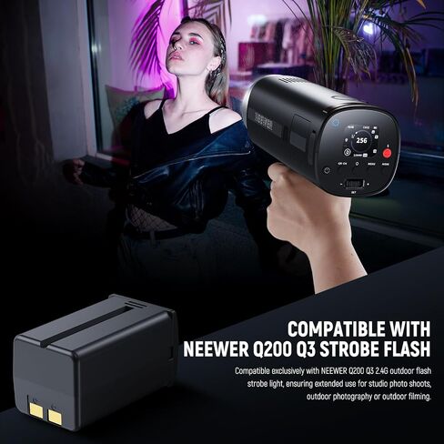 NEEWER Q200 Q3 Replacement Battery, 14.8V/3200mAh Rechargeable Li ion Battery Pack Only Q200 Q3 Outdoor Flash Strobe Light for Outdoor Photography, NB-Q200 in Saudi Arabia