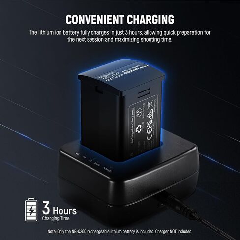 NEEWER Q200 Q3 Replacement Battery, 14.8V/3200mAh Rechargeable Li ion Battery Pack Only Q200 Q3 Outdoor Flash Strobe Light for Outdoor Photography, NB-Q200 in Saudi Arabia