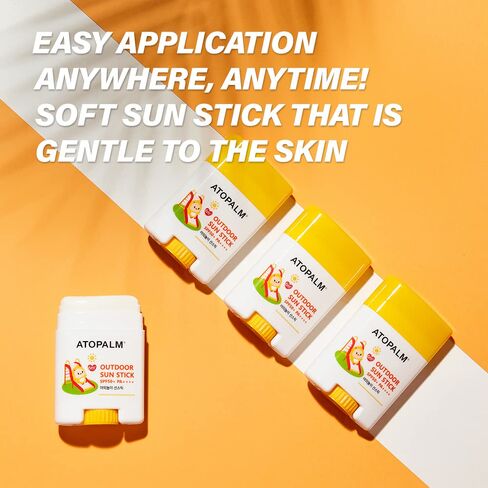 ATOPALM Outdoor Sun Stick SPF50+ PA++++, 0.74 oz (21g) | Matte Mineral Sunscreen Stick | Non-Greasy Face SPF | Korean Outdoor Sun Protection | Soothing Skin Care | SPF Moisturizer in Kuwait