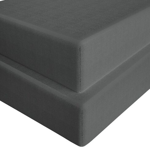FLXXIE Microfiber Fitted Crib Sheets, 2 Pack Soft and Cozy Toddler Fitted Sheets for Standard Crib and Toddler Mattresses, 28x52, Brown in Kuwait