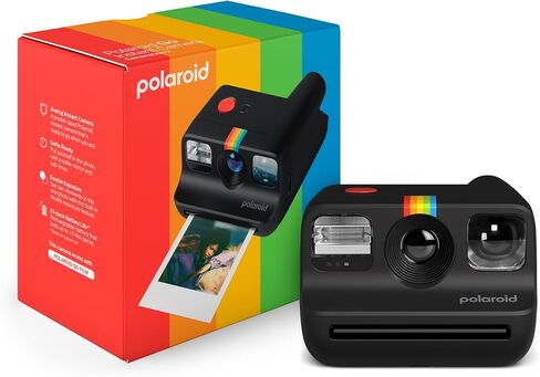 Polaroid Go Generation 2 - Mini Instant Camera + Film Bundle (16 Photos Included) - Black (6280) | Includes Polaroid Go GEN2 Camera Plus 16-Shot Go Color Film, Selfie Mirror, Self-Timer, Double-Exposure, (16 Photos Included) in Kuwait