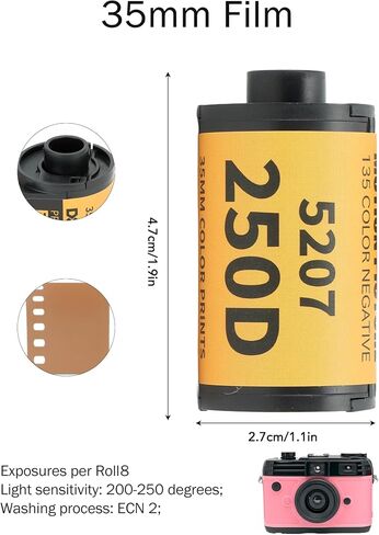 35mm Film Roll ECN 2 35mm Camera Film Roll Print | 200 to 250 Light Sensitivity Color Film Roll for 135 Camera in Kuwait