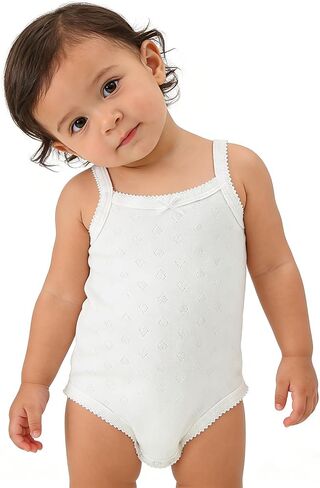 AIWUHE Baby Girl Tank Top Sleeveless Bodysuits Cotton Onsies Baby Clothes Summer Undershirts Off-White 12 Months in Kuwait