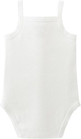AIWUHE Baby Girl Tank Top Sleeveless Bodysuits Cotton Onsies Baby Clothes Summer Undershirts Off-White 12 Months in Kuwait